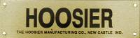 Hoosier Manufacturing Co. metal tag