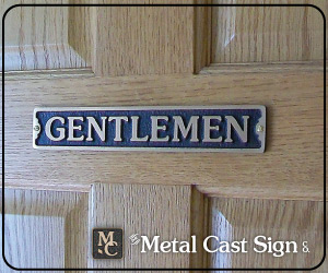 bronze restroom door signs
