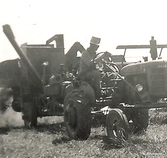 Combining clover seed Allis Chalmers combine