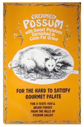 creamed possum sign