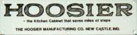 Hoosier Mfg. Co. Tag