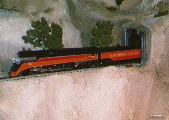 Southern Pacific Daylight coming out of tunnel